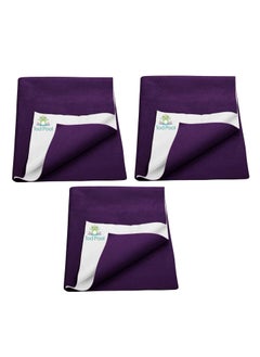Tod PooL Tod PooL Breathable Bed Protector AntiPiling Fleece Extra Absorbent Washable Waterproof Quick Dry Sheet Bed Protector Sheet for Kids and Adults 3 Plum Medium 70x100cm  - Image 1