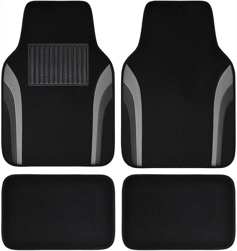 LINJIE car floormat, Car Floor Mat Set, floor mat for cars, ,Non-Slip Velvet Automotive Floor Mats with TPR Nailed Bottom,Four-season Universal Auto, for Most Car/SUV (4Pack) - Image 1