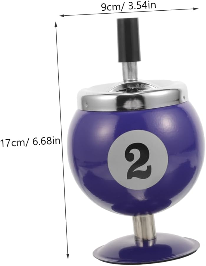 منفضة سجائر أوتوماتيكية لإخماد الدخان مقاومة للرياح تصميم معدني كلاسيكي للسجائر للاستخدام الداخلي في المنزل أو المكتب - Image 2