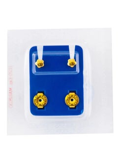 Caflon Singles Shape Flower Gold Plated Stud Earring  - Image 2