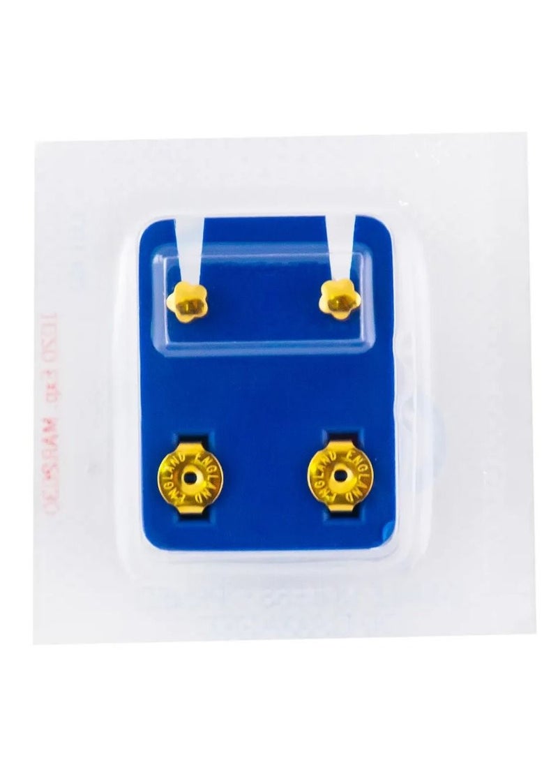 Caflon - Singles Shape Flower Gold Plated Stud Earring - Image 1