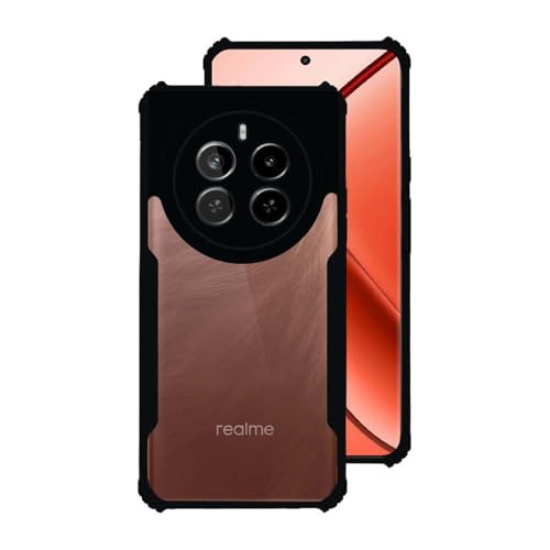 7-Seven 7SEVEN® Ipacky Back Cover for Realme 12 Pro | 12 Pro Plus | P1 Pro Mobile Back Case Shock Proof Design Camera Edges Protection Crystal Clear Phone Case Precise Cutouts Matte Black Soft Bumper Cover - Image 1