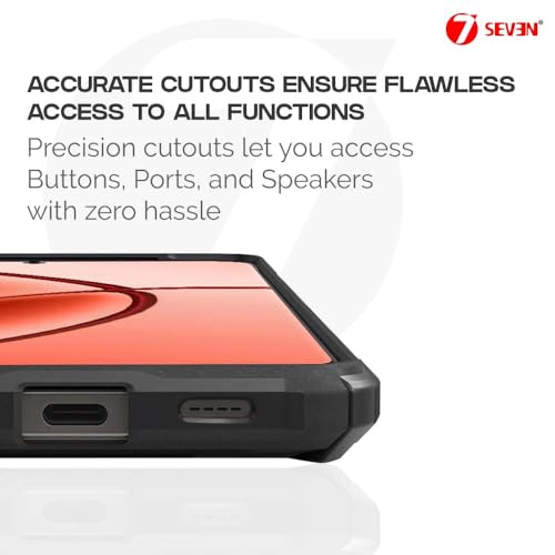 7-Seven 7SEVEN® Ipacky Back Cover for Realme 12 Pro | 12 Pro Plus | P1 Pro Mobile Back Case Shock Proof Design Camera Edges Protection Crystal Clear Phone Case Precise Cutouts Matte Black Soft Bumper Cover - Image 5