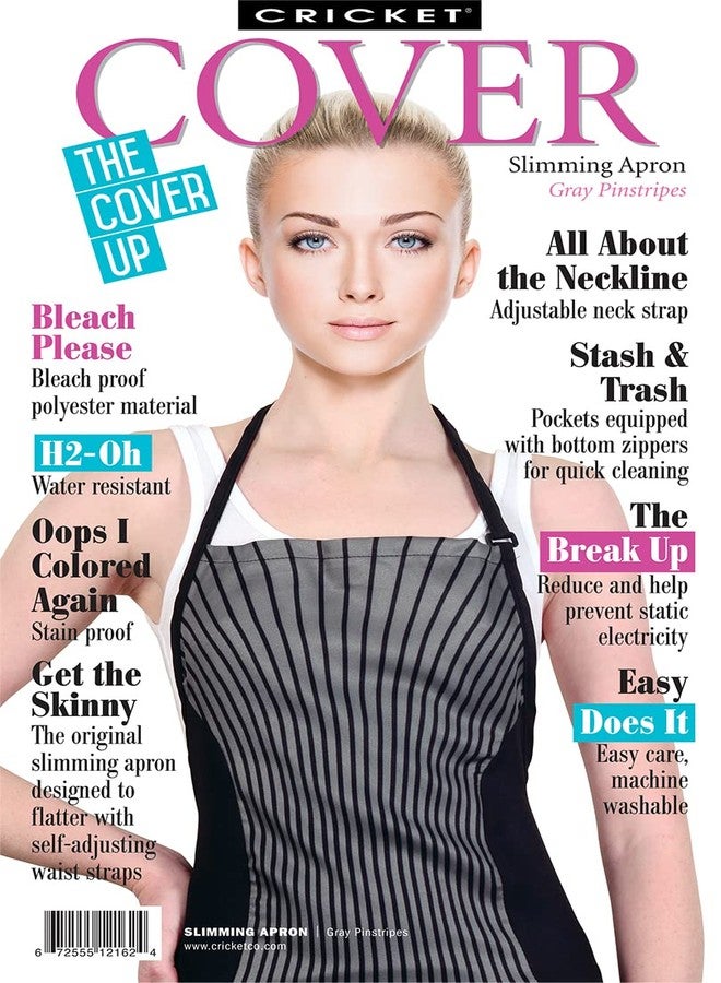 كريكيت مريلة تصفيف الشعر من كريكت للتنحيف - خفيفة الوزن، مقاومة للماء، قابلة للتعديل، مزودة بجيوب، مثالية لمصففي الشعر وخبراء التجميل - مخططة باللون الرمادي - Image 5