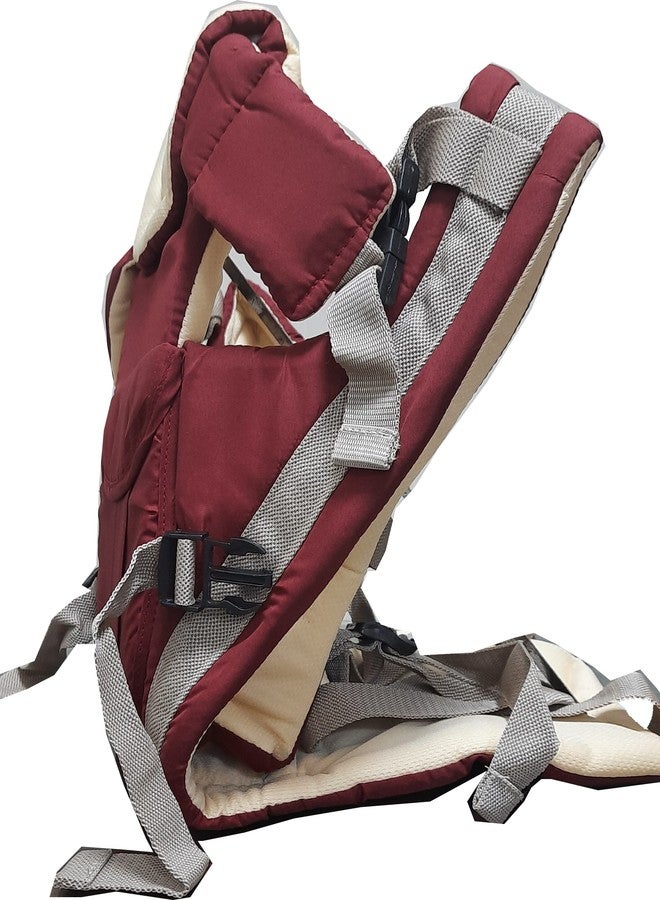 GIANT IMPEX Baby Carrier with 4 Carry Positions, Kangarro Bag/Honeycomb/Baby Safety Belt/Baby Sling Carrier, for 0 to 3 Years Baby, Max Weight up to 15 Kgs (Maroon) - Image 3
