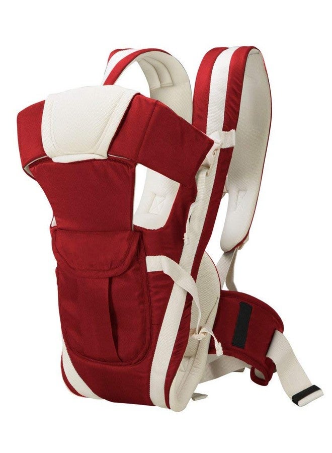 GIANT IMPEX Baby Carrier with 4 Carry Positions, Kangarro Bag/Honeycomb/Baby Safety Belt/Baby Sling Carrier, for 0 to 3 Years Baby, Max Weight up to 15 Kgs (Maroon) - Image 1
