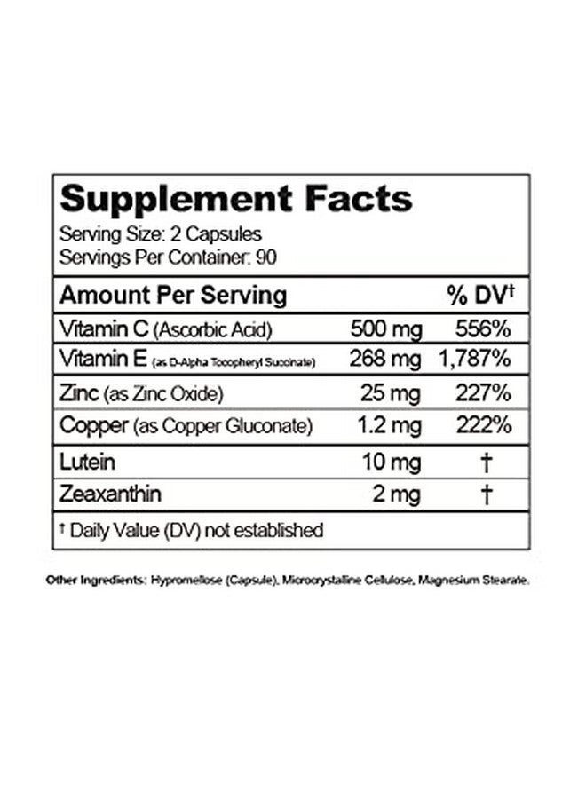 Visual Advantage Macular Support Formula for Eye Health - 180 count - Based on The AREDS 2 Study - for Age Related Macular Eye Health (AMD) - Eye Vitamins - Image 2