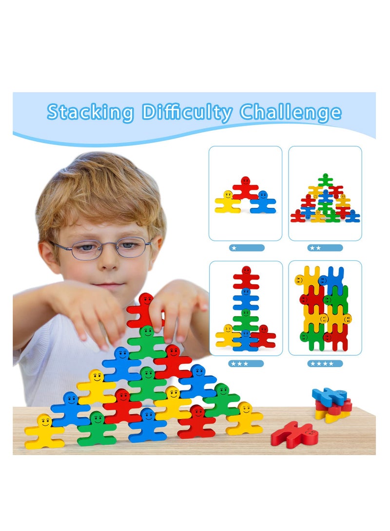 16Pcs Wooden Stacking Blocks for Toddlers 1-3 Years, Sensory Toys for Boys & Girls, Suitable Birthday Gifts for Age 2-4 - Image 3