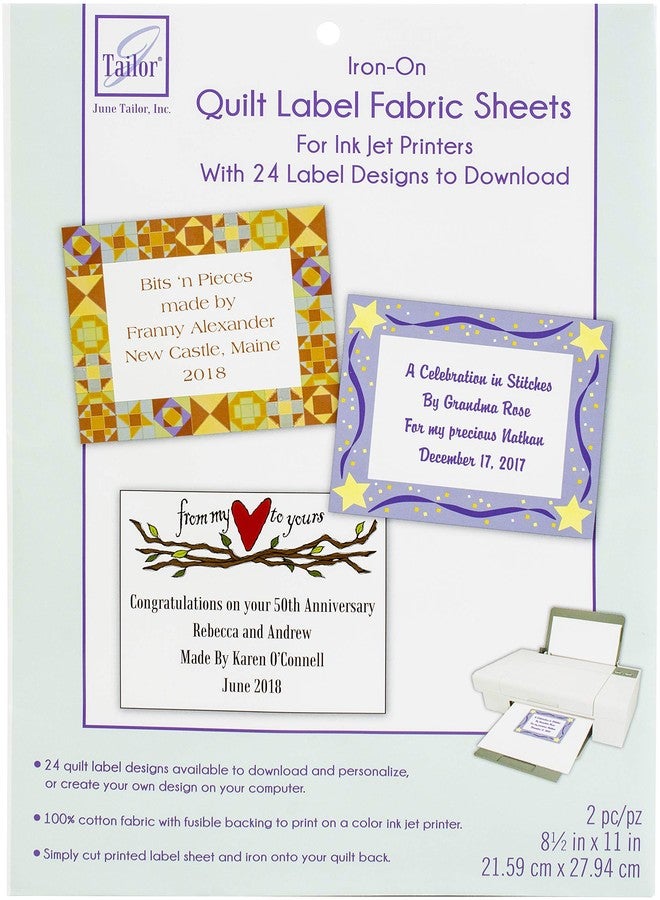 June Tailor Quilt Label Fusible Fabric Sheets, Other - Image 1