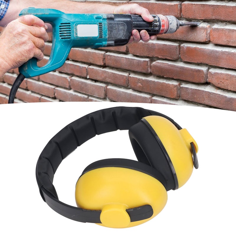 Earmuffs Noise Reduction Sound Blocking Hearing Protection Comfortable Wearing Ear Muffs NRR 31DB Yellow - Image 5