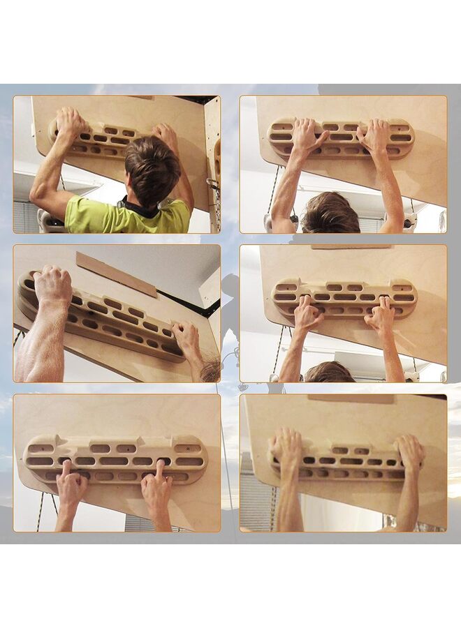 LAMAY Climbing Hangboard Rock Climbing Training as Climbing Fingerboard with Jugs, Slopes and Edges, Pockets as Door Mounted Training Station Rock Climbing Pull Up Bar - Image 4