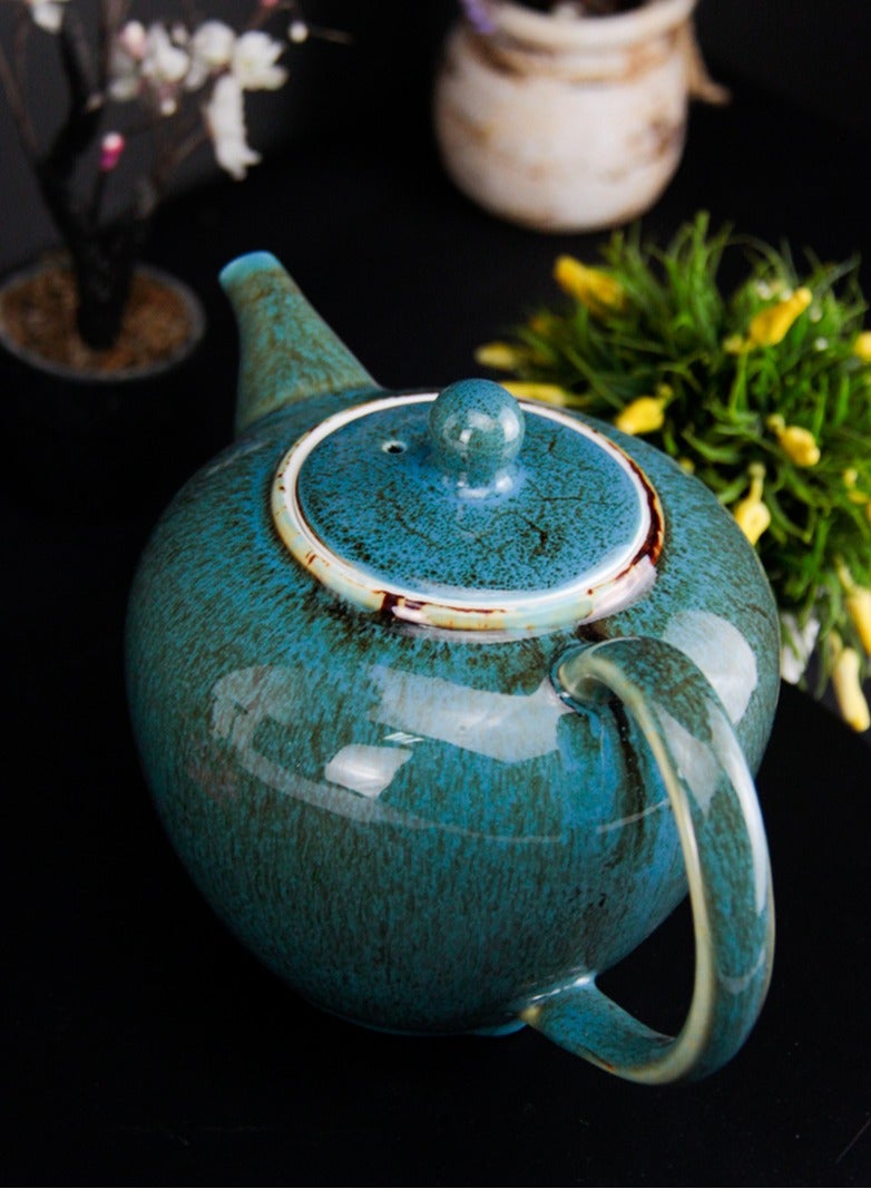 Tealand Porcelain BTQ Enus Teapot for Gift Home Tea Lovers Men Women 1.2L Blue  - Image 5
