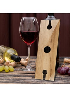 DECORITA Glass Wine Bottle and Glass Holder | Bella | 10CMx32CM  - Image 1