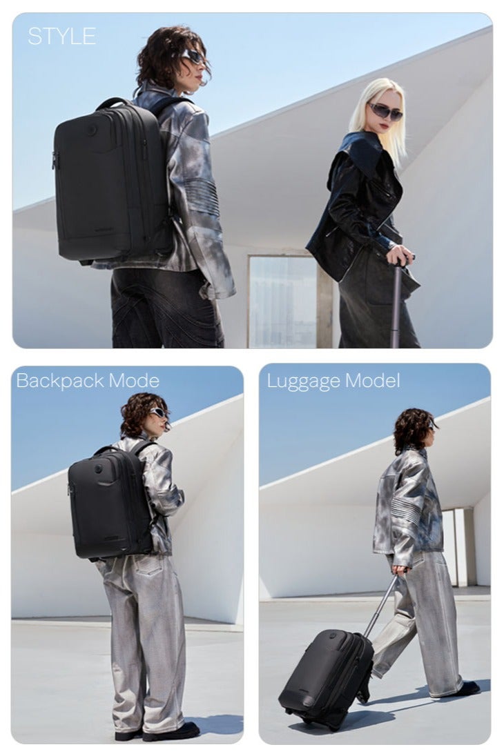 أركتيك هانتر حقيبة مدرسية بعجلات، حقيبة ظهر قابلة للتوسيع للسفر والعمل مع حجرة للكمبيوتر المحمول للرجال - Image 2