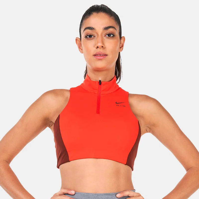 Nike Women's Dri-FIT Swoosh Mock-Zip Sports Bra