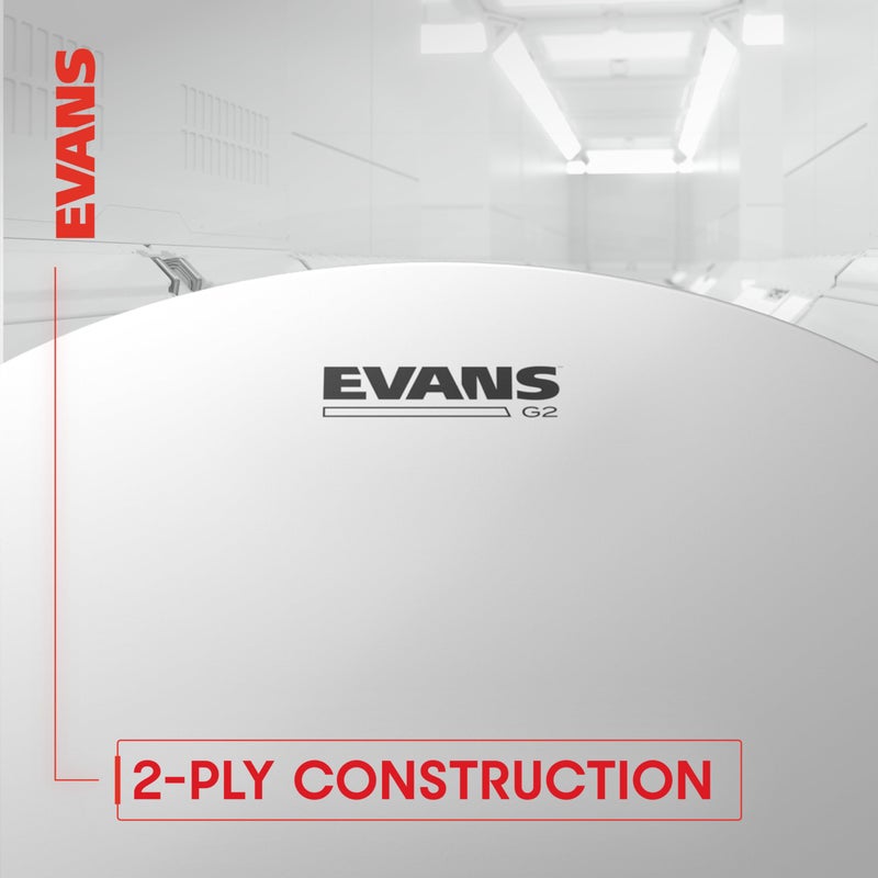 EVANS رؤوس الطبول إيفانز - مجموعة توم باك الشفافة G2، (10 بوصة، 12 بوصة، 14 بوصة) - Image 4