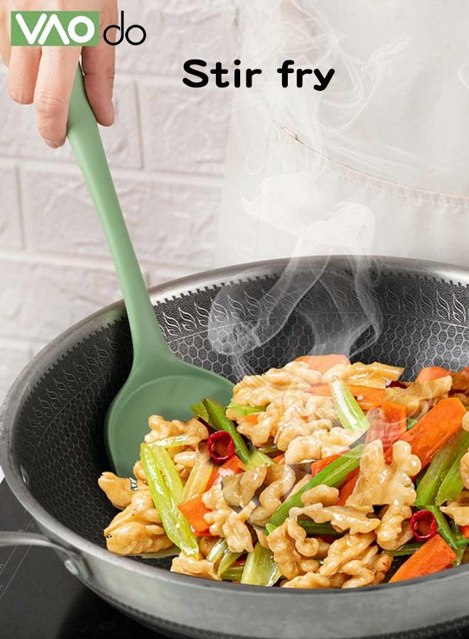 VAOdo 5 Piece Cookware Set Silicone Material Multifunctional Kitchen Utensils Dishwasher Safe Green - Image 3