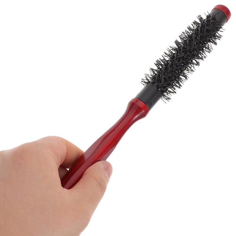 Small Round Hairbrush For Blow Drying Curly Hair Portable Nylon Bristles Travel Salon Use - Image 5
