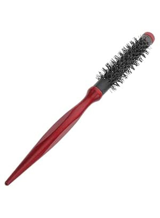 Small Round Hairbrush For Blow Drying Curly Hair Portable Nylon Bristles Travel Salon Use - Image 1