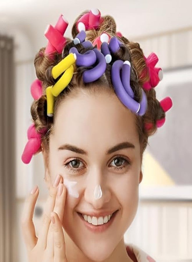 BLUSHIA Flexible Curling Rods, Twist Foam Rollers, Soft & No Heat Curlers Home Use for Women (Pack of 10) (PINK) - Image 5