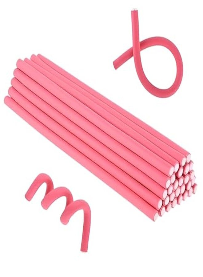 BLUSHIA Flexible Curling Rods, Twist Foam Rollers, Soft & No Heat Curlers Home Use for Women (Pack of 10) (PINK) - Image 1