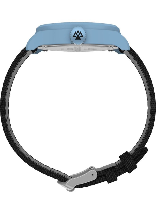 Timex Men's Expedition North Traprock 43mm Watch - Black Strap Black Dial Blue Case - Image 2