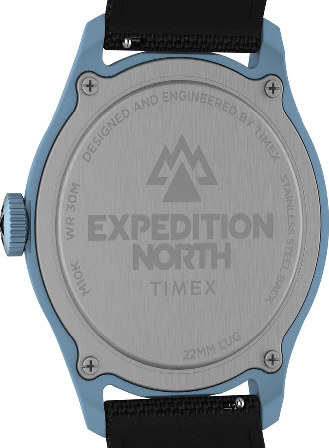 Timex Men's Expedition North Traprock 43mm Watch - Black Strap Black Dial Blue Case - Image 4