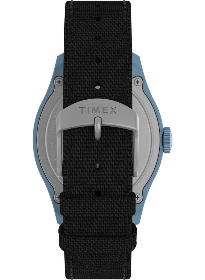 Timex Men's Expedition North Traprock 43mm Watch - Black Strap Black Dial Blue Case - Image 3