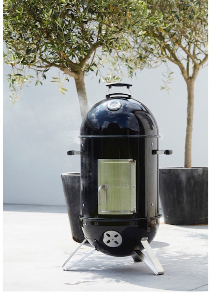 Barbecook Oskar M smoker made of enamel black - Image 2