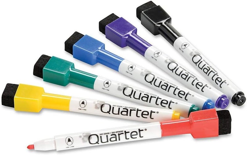 Quartet Dry Erase Markers Whiteboard Markers Fine Tip ReWritables Mini Magnetic Classic Colors 6 Pack 51659312Q - Image 3