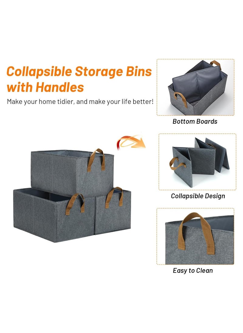 Vparty - Pack of 2 Collapsible Storage Box for Organizing, Large Fabric Storage Baskets with Handles, Storage Organizer Box for Shelves - Image 1