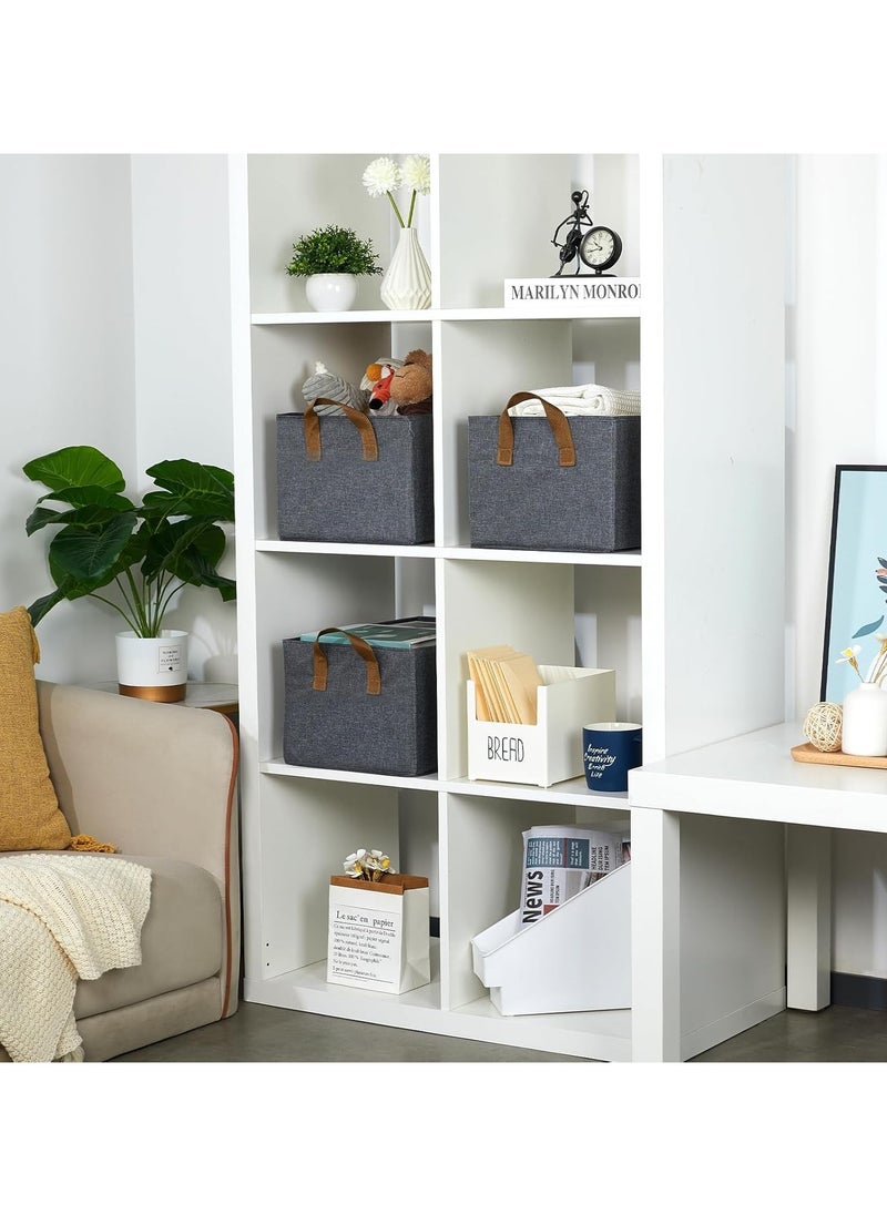 Vparty - Pack of 2 Collapsible Storage Box for Organizing, Large Fabric Storage Baskets with Handles, Storage Organizer Box for Shelves - Image 1