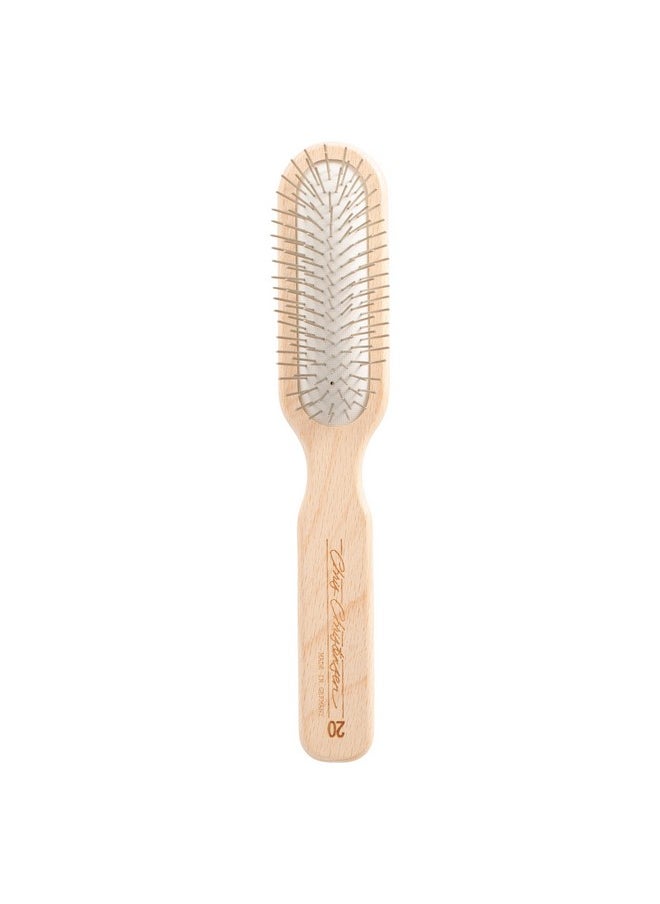 Chris Christensen 20 Mm Oblong Pin Dog Brush, Original Series, Groom Like A Professional, Stainless Steel Pins, Lightweight Beech Wood Body, Ground And Polished Tips  - Image 1