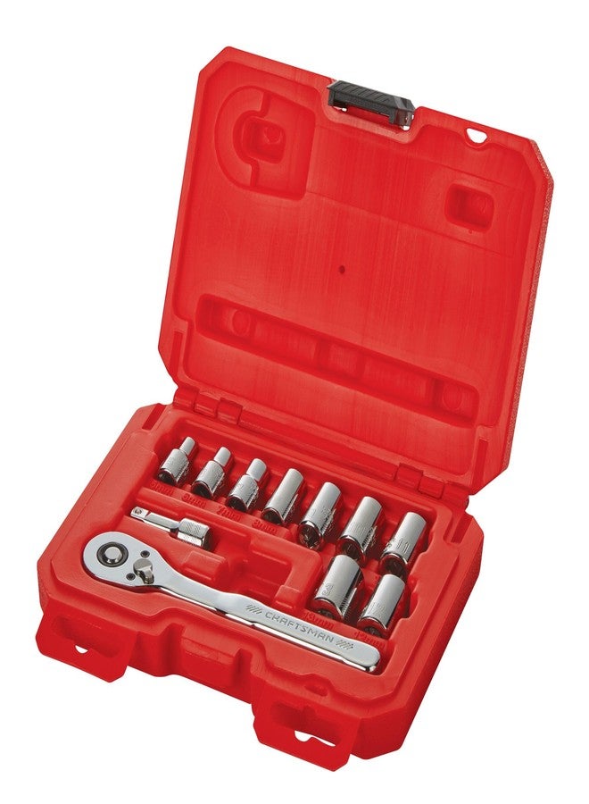 CRAFTSMAN Mechanics Tool Set, Metric, 1/4 Inch Drive, 11 Piece (CMMT34871) - Image 4