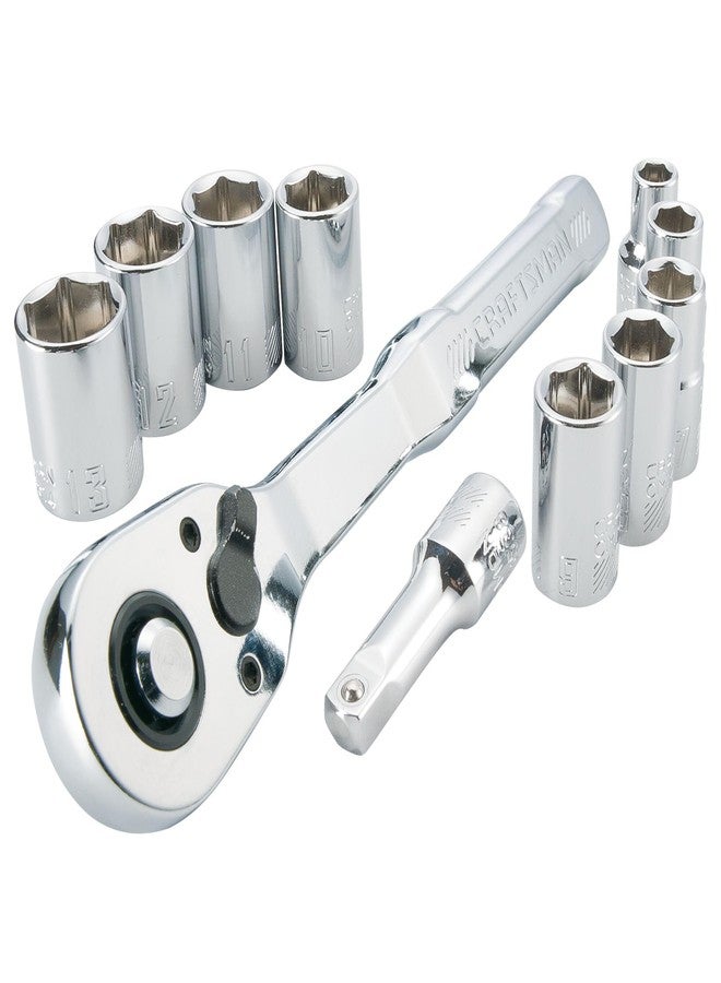 CRAFTSMAN Mechanics Tool Set, Metric, 1/4 Inch Drive, 11 Piece (CMMT34871) - Image 1