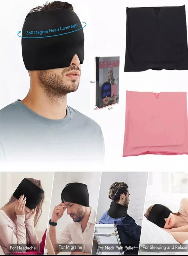 Tusig® Migraine Relief Cap, Cold Therapy Headache Relief Hat/Ice Head Wrap/Ice Pack Mask, Cold Compress Headache Relief Cap for Tension, Sinus & Stress - Image 5
