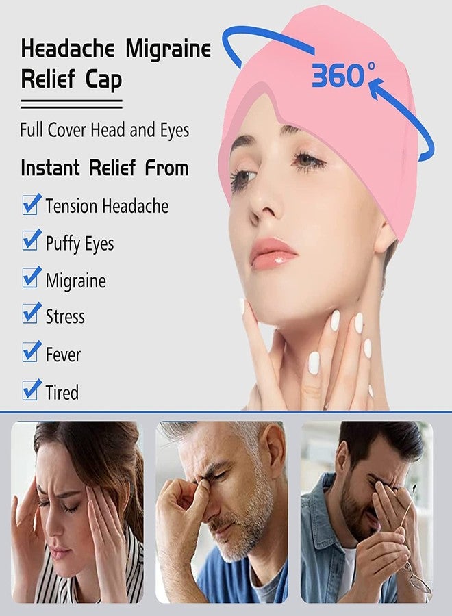Tusig® Migraine Relief Cap, Cold Therapy Headache Relief Hat/Ice Head Wrap/Ice Pack Mask, Cold Compress Headache Relief Cap for Tension, Sinus & Stress - Image 2