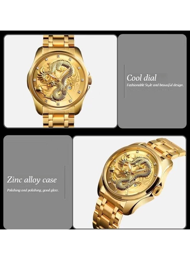 CASSRAY Chinese-style fashionable men's wristwatch - trendy, individual, business-oriented watch with automatic calendar function, water-resistant and luminous dial. - Image 5