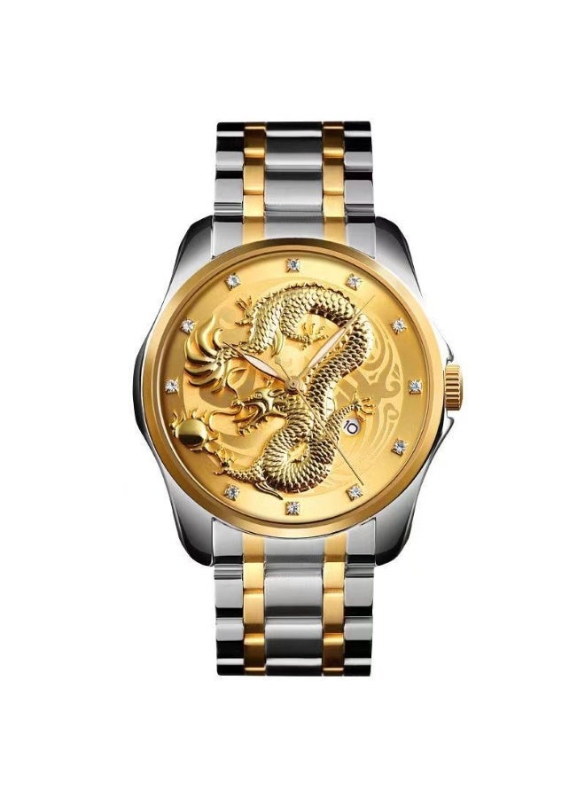 CASSRAY Chinese-style fashionable men's wristwatch - trendy, individual, business-oriented watch with automatic calendar function, water-resistant and luminous dial. - Image 1