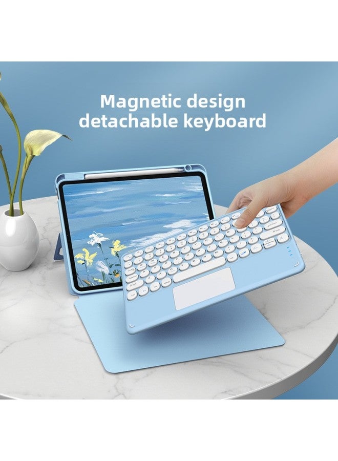 For Ipad 10.9 Inch Magnetic Touch Keyboard 10.2 Split Protective Cover Pro11 Inch Rotating With Pen Slot-Color:[Cherry Blossom + Touch Keyboard] Horizontal And Vertical Rotation Horizontal And Vertical Split-Product Type:2022 Ipad 10th 10.9 Inch  - Image 4