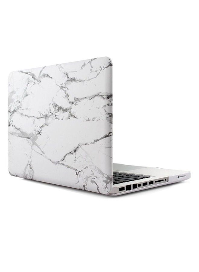 NIBEMINENT Case Cover For Apple MacBook Pro 13-Inch Marble White  - Image 2