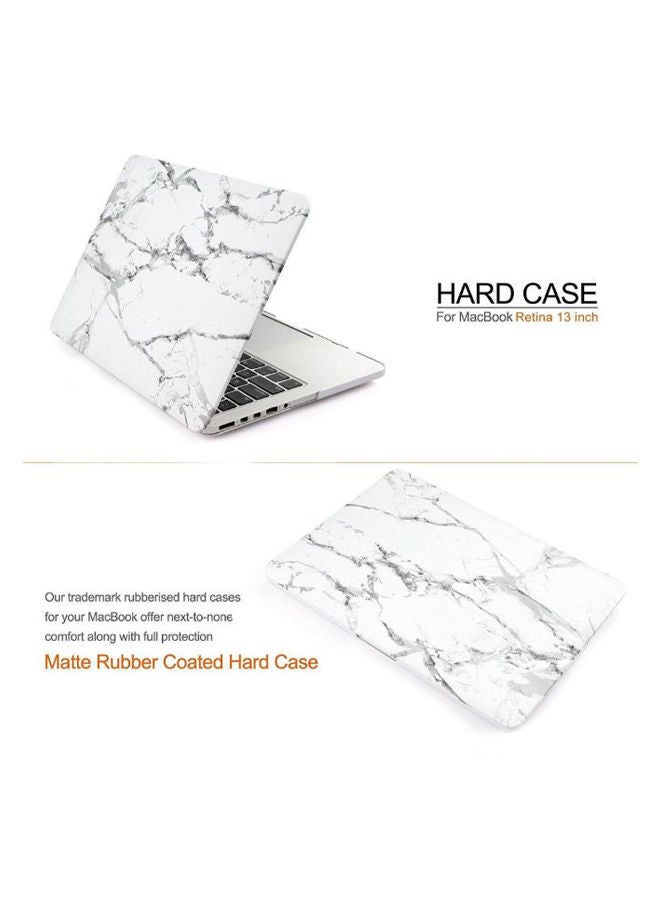 NIBEMINENT Case Cover For Apple MacBook Pro 13-Inch Marble White  - Image 3