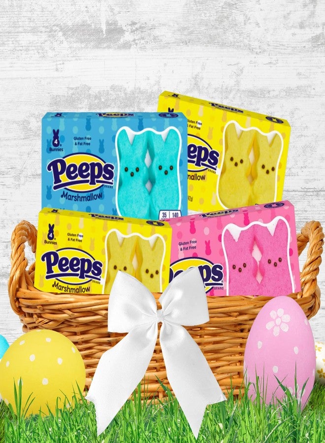 Needzo Easter Peeps Marshmallow Variety Pack Including Classic Bunny Shaped Pink, Blue, and Yellow and Chick Candy for Baskets, Pack of 4 - Image 5