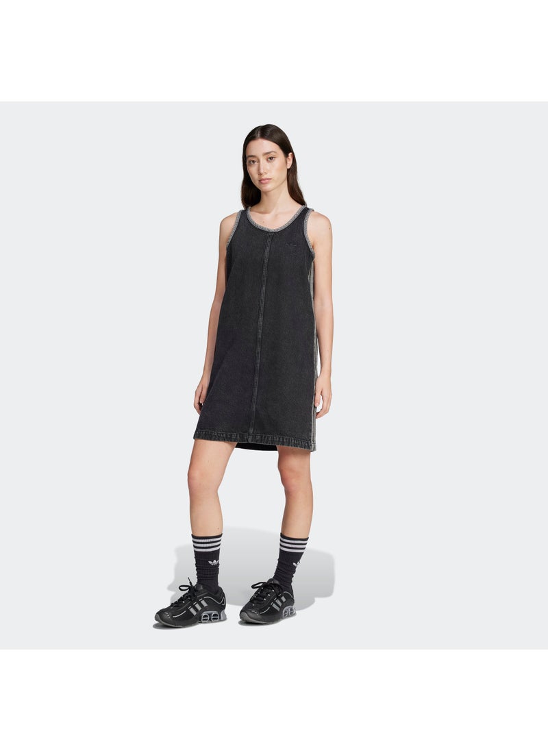 adidas Originals - Adicolor Denim 3 Stripe Tank Dress - Image 1