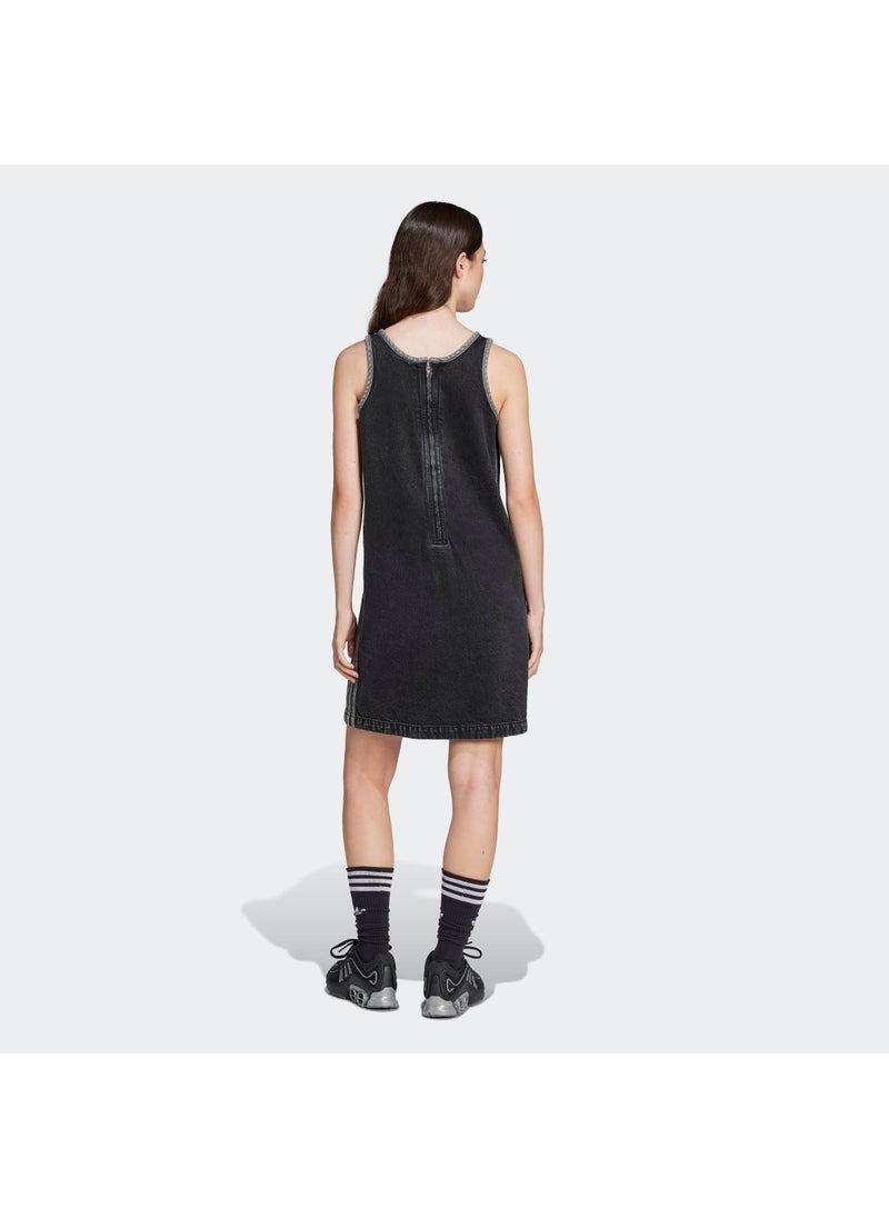 adidas Originals - Adicolor Denim 3 Stripe Tank Dress - Image 1