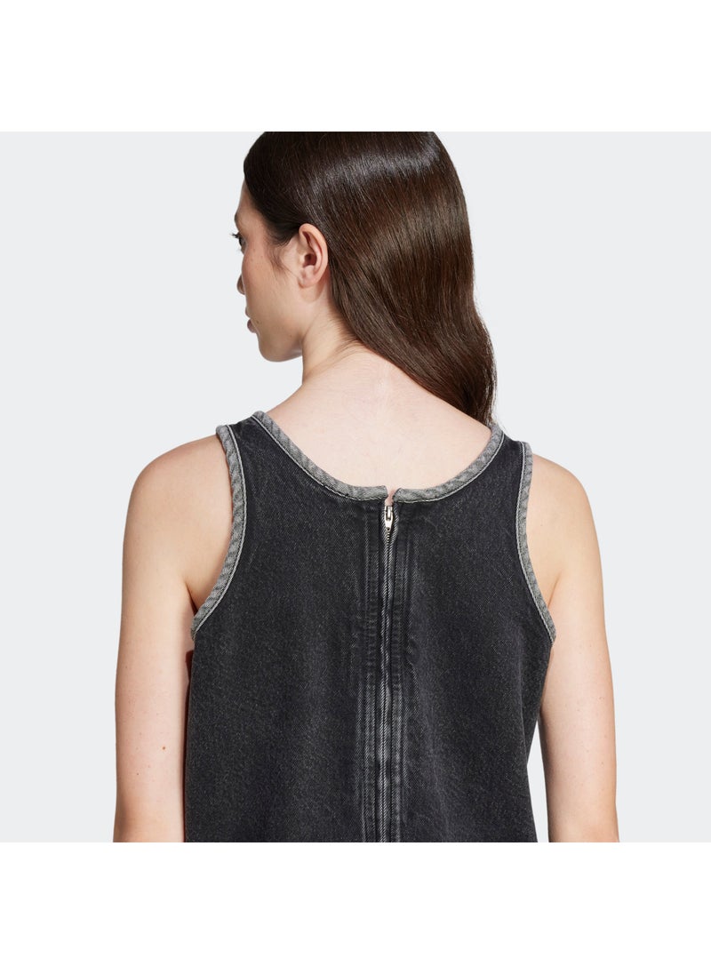 adidas Originals - Adicolor Denim 3 Stripe Tank Dress - Image 1