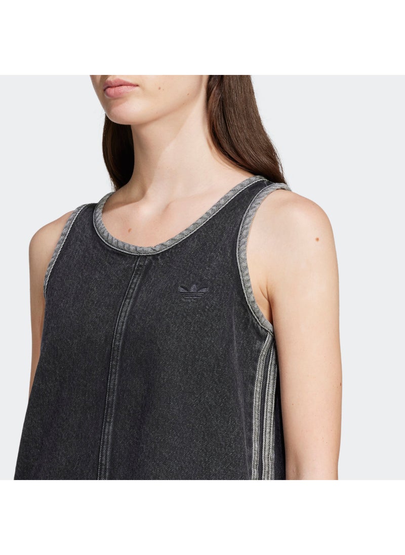 adidas Originals - Adicolor Denim 3 Stripe Tank Dress - Image 1