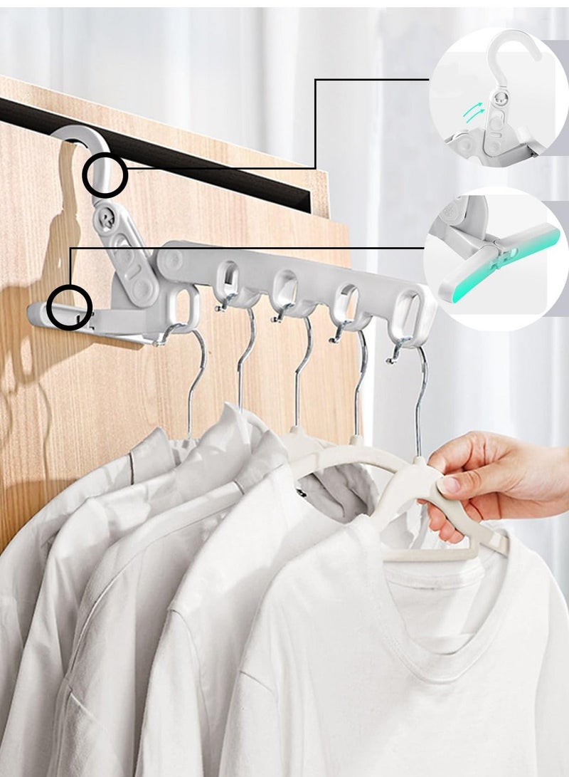 كابتن تيك Folding Clothes Drying Rack With 5 Holes, 4-Piece Clothes Airer Indoor, Foldable Portable Travel Hangers For Outdoor Camping Trips, Space Saving And Closet Organizer For Hotel, Apartments, Home - Image 2
