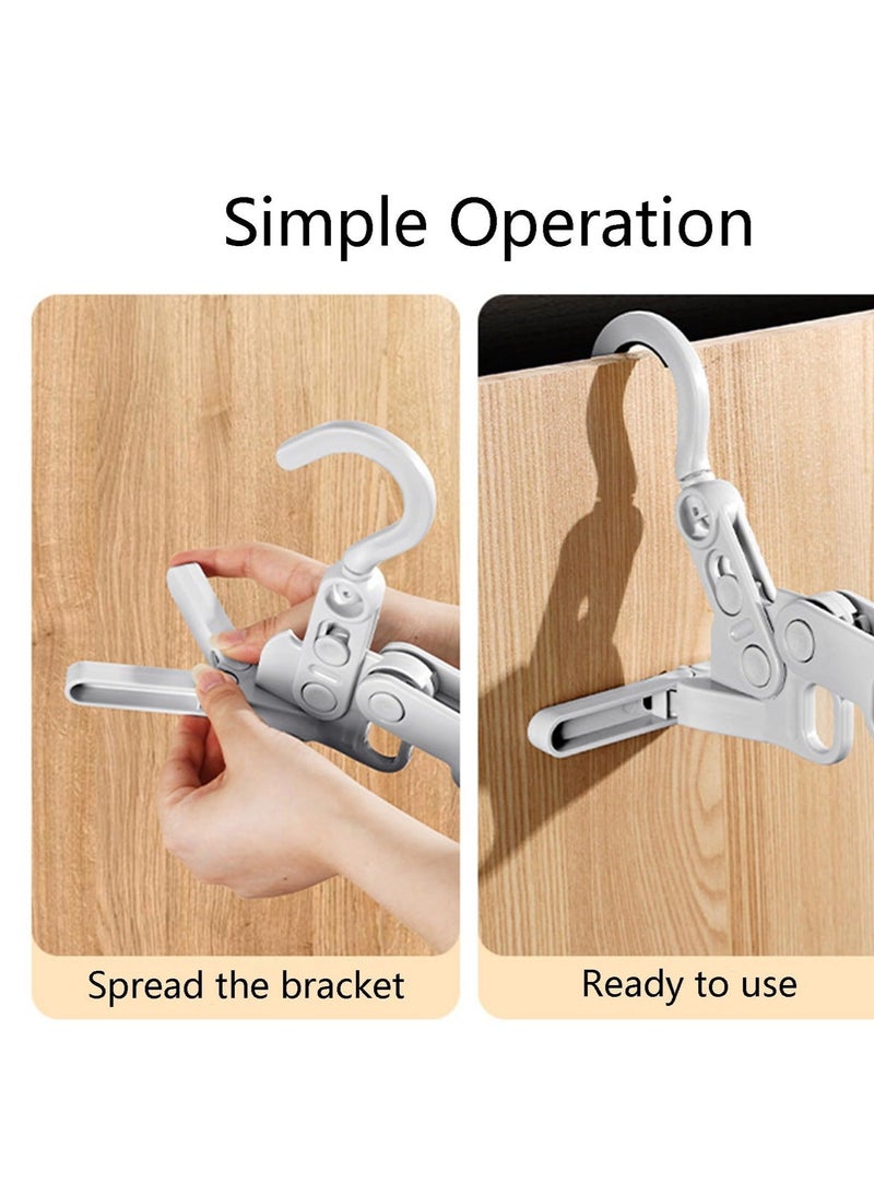 كابتن تيك Folding Clothes Drying Rack With 5 Holes, 4-Piece Clothes Airer Indoor, Foldable Portable Travel Hangers For Outdoor Camping Trips, Space Saving And Closet Organizer For Hotel, Apartments, Home - Image 3