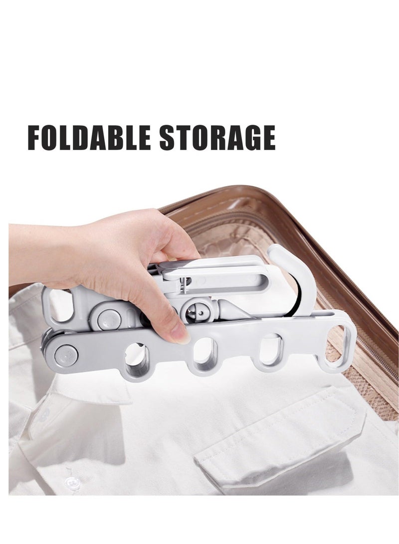 كابتن تيك Folding Clothes Drying Rack With 5 Holes, 4-Piece Clothes Airer Indoor, Foldable Portable Travel Hangers For Outdoor Camping Trips, Space Saving And Closet Organizer For Hotel, Apartments, Home - Image 5